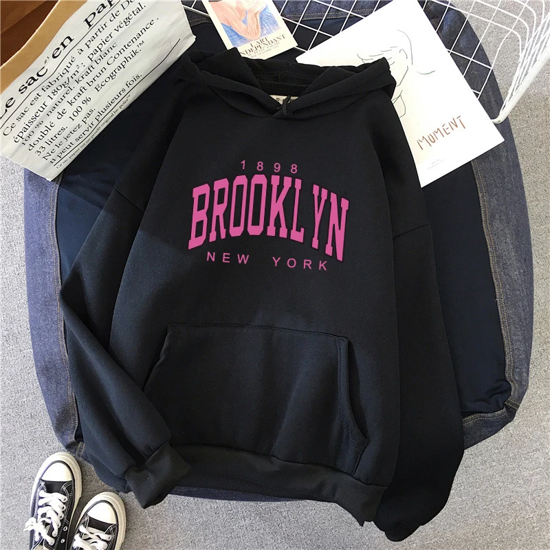 Outdoor Sport Drawing - Hoodie Fashion Brooklyn untuk Wanita, Cocok