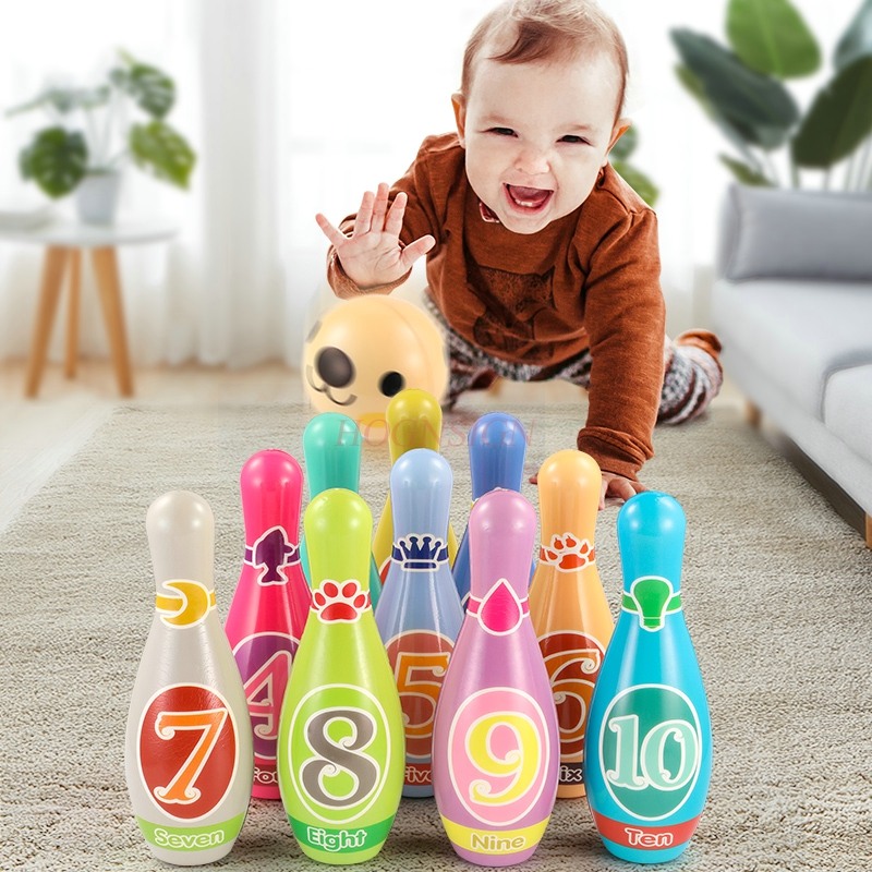 Indoor Sport And Outdoor Sports - Mainan Bowling Puzzle Bayi Laki-laki untuk