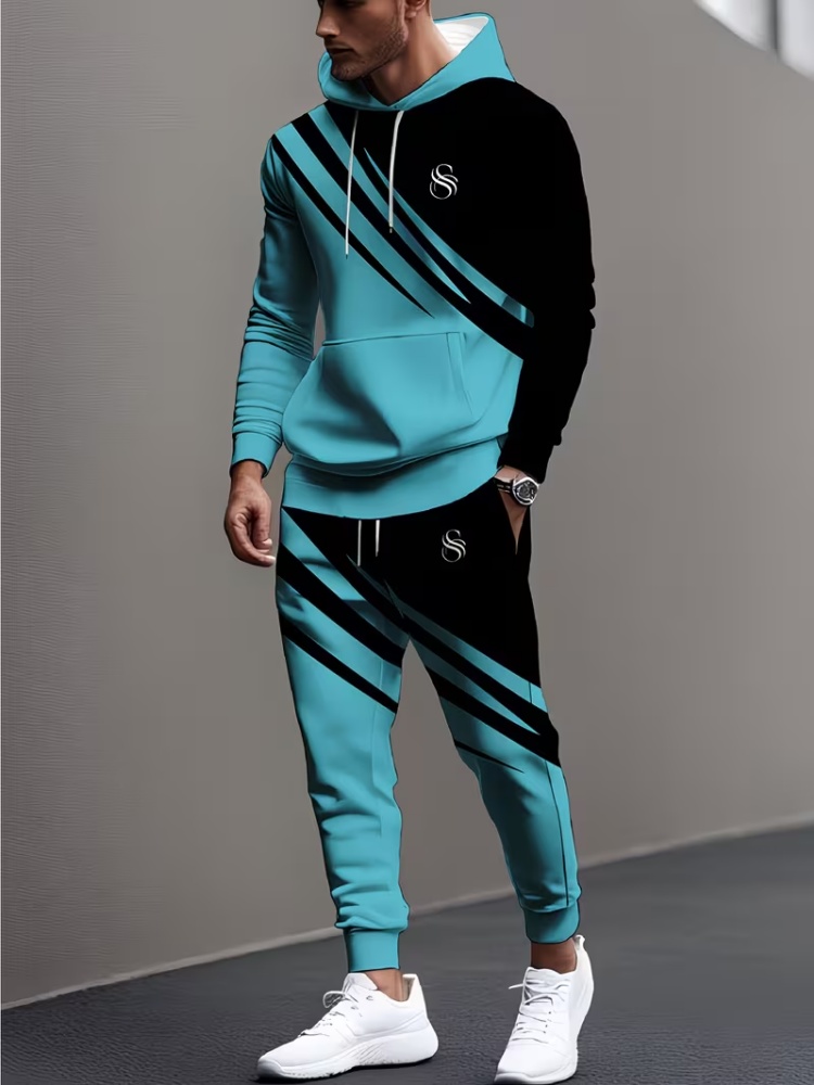Outdoor Sports Outfit - Setelan Olahraga Pria 2 Potong, Pakaian