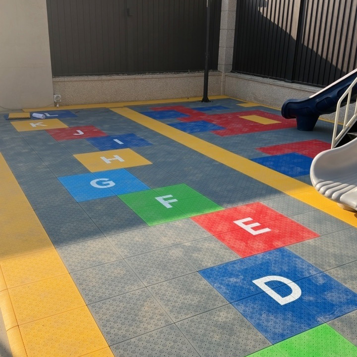 Outdoor Sport Court Tiles - Ubin Lapangan Basket PP Profesional Sistem
