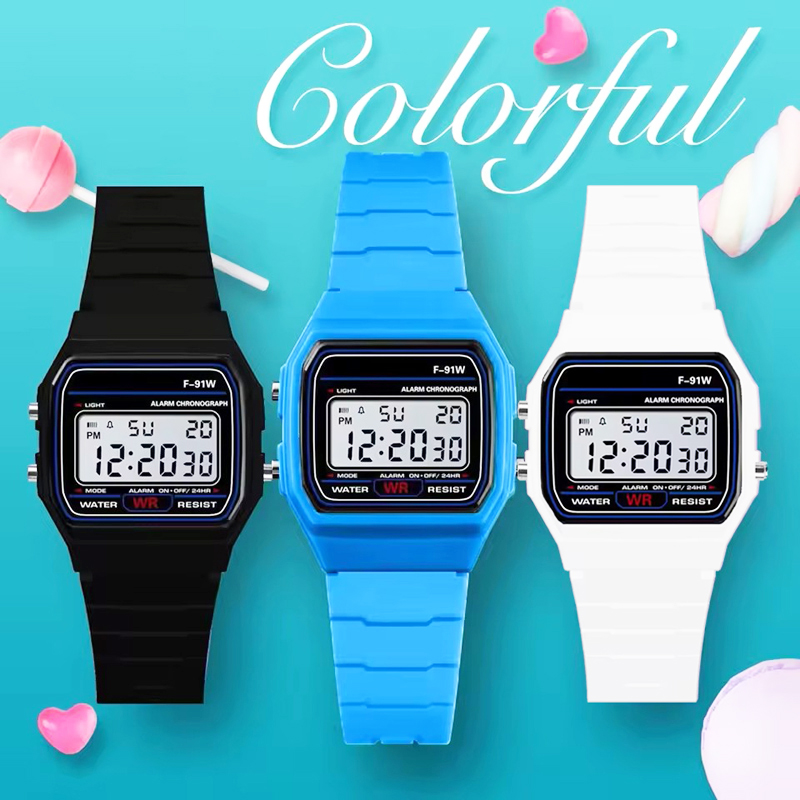 Outdoor Sport Watch - Jam Tangan Elektronik LED F-91W untuk