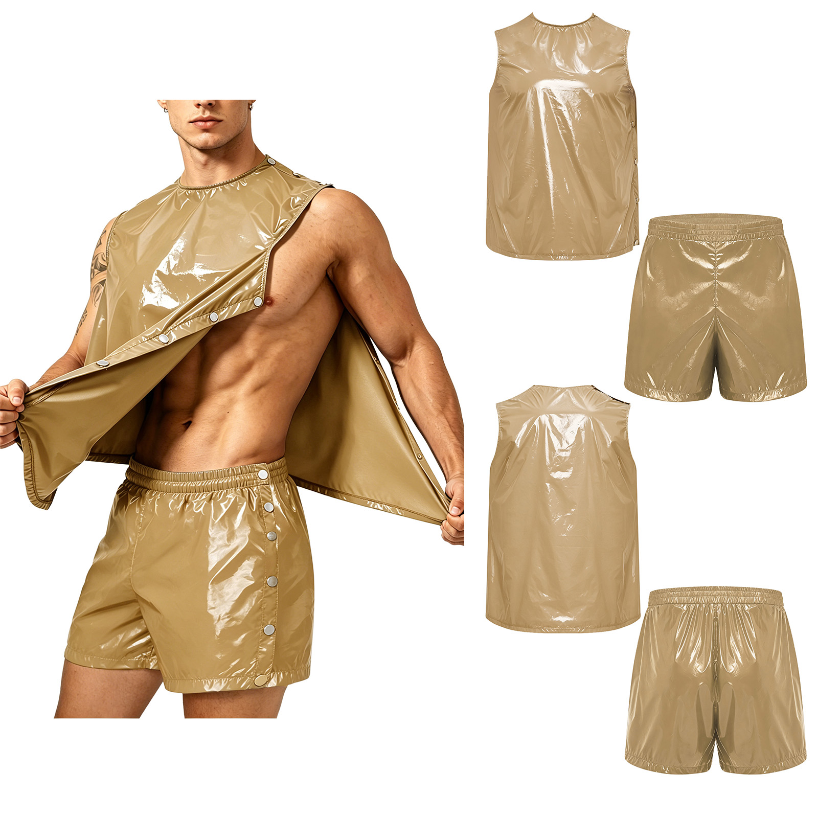 Outdoor Sports Outfit - Tank Top dan Celana Boxer Anti