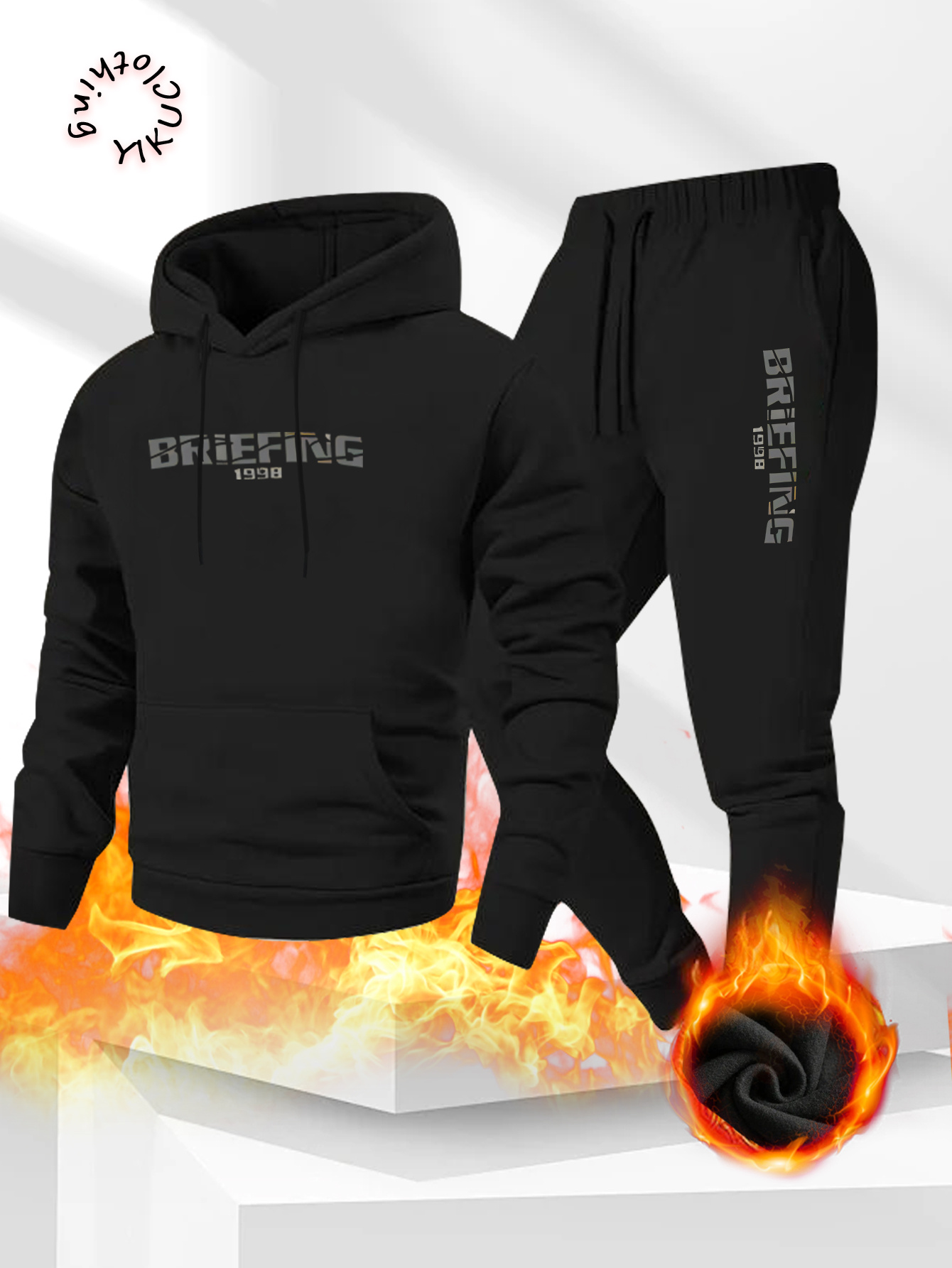 Set hoodie pria bermotif baru  - Outdoor Sportswear ulasan dan harga