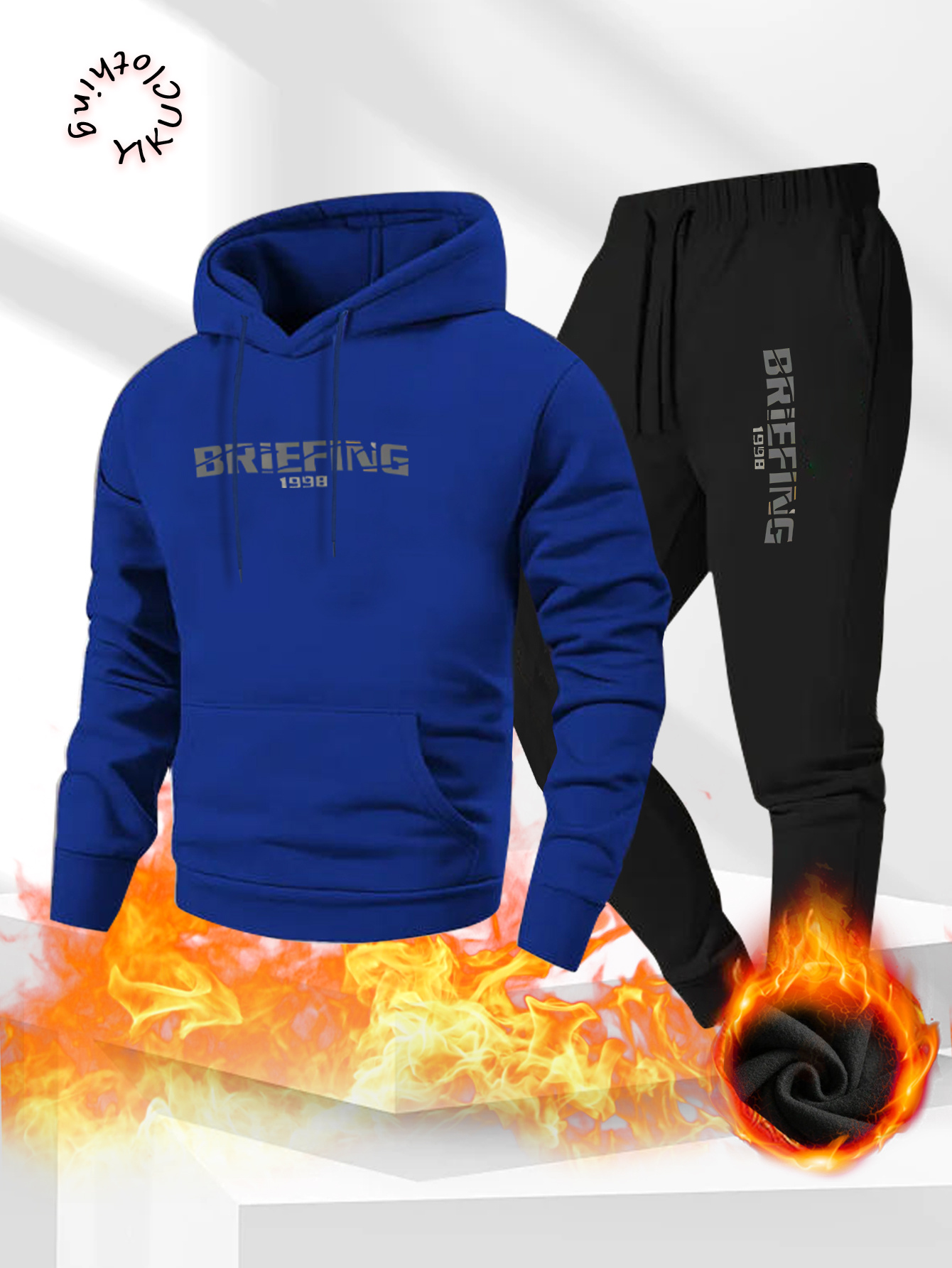 Set hoodie pria bermotif baru  - Outdoor Sportswear ulasan dan harga