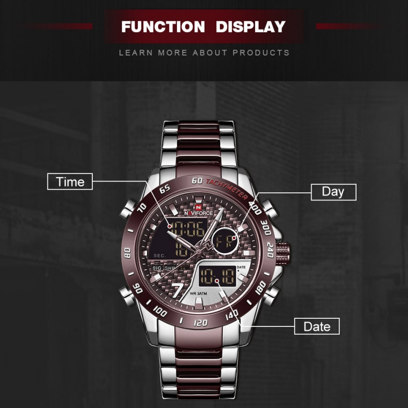 NAVIFORCE Jam Tangan Pria Anal - Outdoor Sport Watch ulasan dan harga
