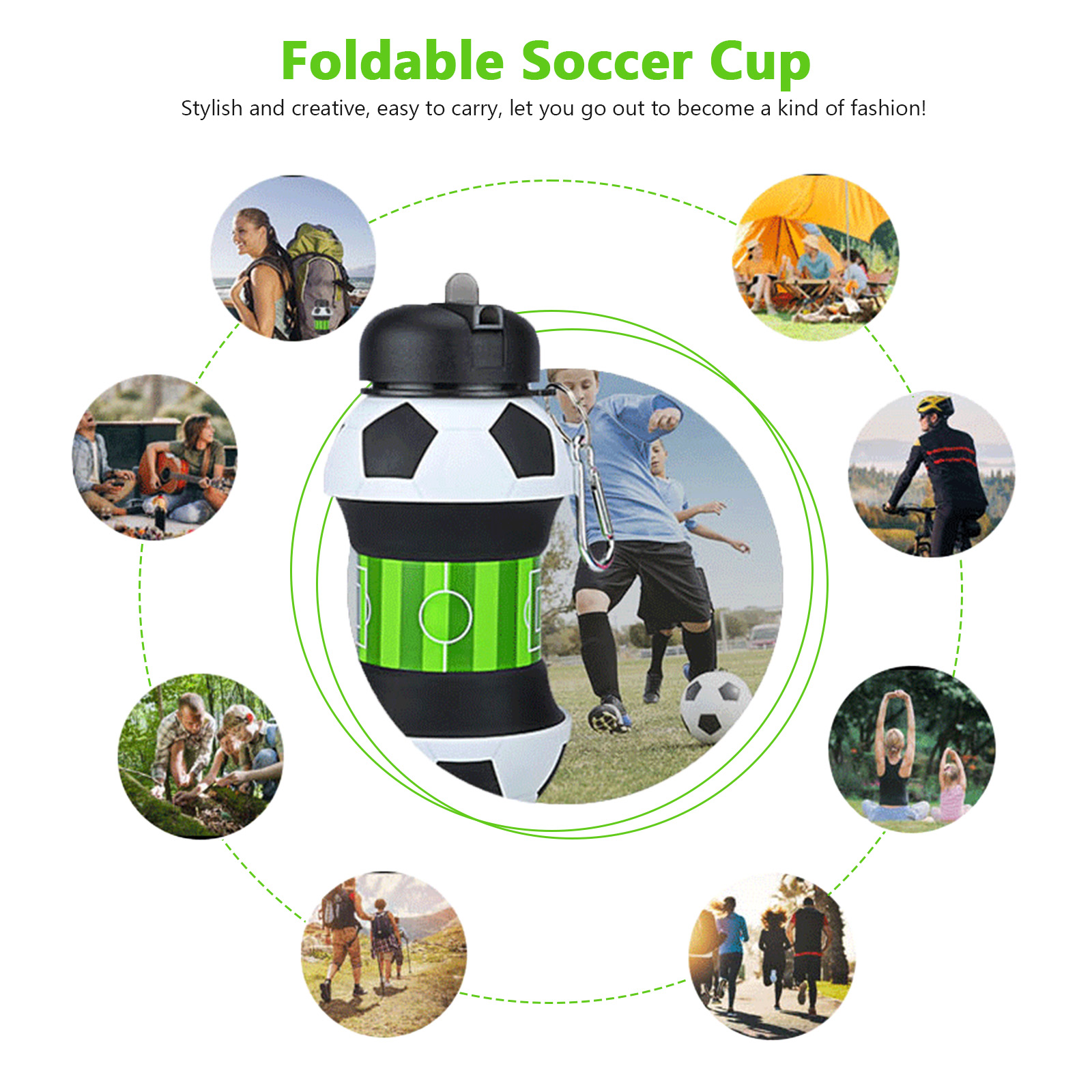 Botol Air Sepak Bola Lipat 550 - Outdoor Sport Field ulasan dan harga